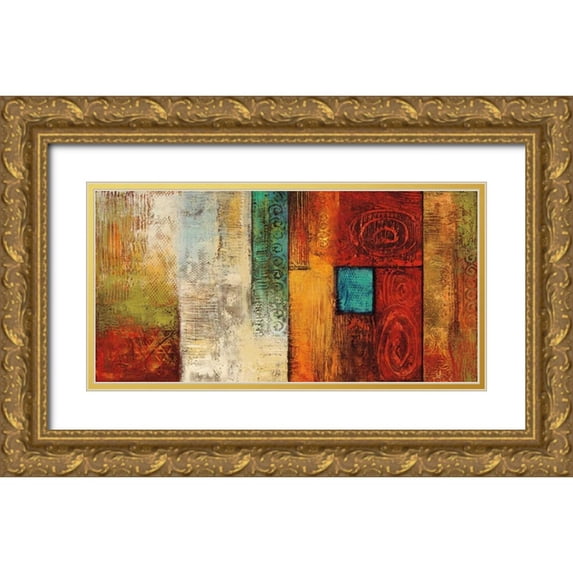 Baxter, Jered 14x9 Gold Ornate Wood Framed with Double Matting Museum Art Print Titled - Feeling Lucky