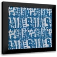 thumbnail image 1 of Baxter Mill Archive 12x12 Black Modern Framed Museum Art Print Titled - Blue Batik II, 1 of 5