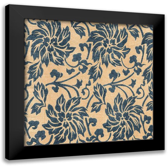 Baxter Mill Archive 12x12 Black Modern Framed Museum Art Print Titled - Japanese Patterns IX