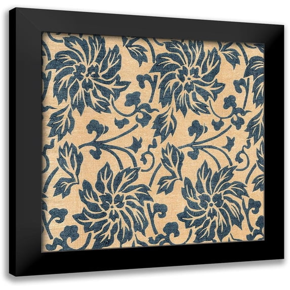 Baxter Mill Archive 12x12 Black Modern Framed Museum Art Print Titled - Japanese Patterns IX