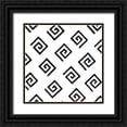 thumbnail image 1 of Baxter Mill Archive 12x12 Black Ornate Wood Framed with Double Matting Museum Art Print Titled - Graphic Design VI, 1 of 4