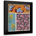 thumbnail image 1 of Baxter Mill Archive 12x14 Black Modern Framed Museum Art Print Titled - Art Deco Florals VII, 1 of 5
