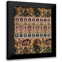 Baxter Mill Archive 12x14 Black Modern Framed Museum Art Print Titled - Kilim Detail I