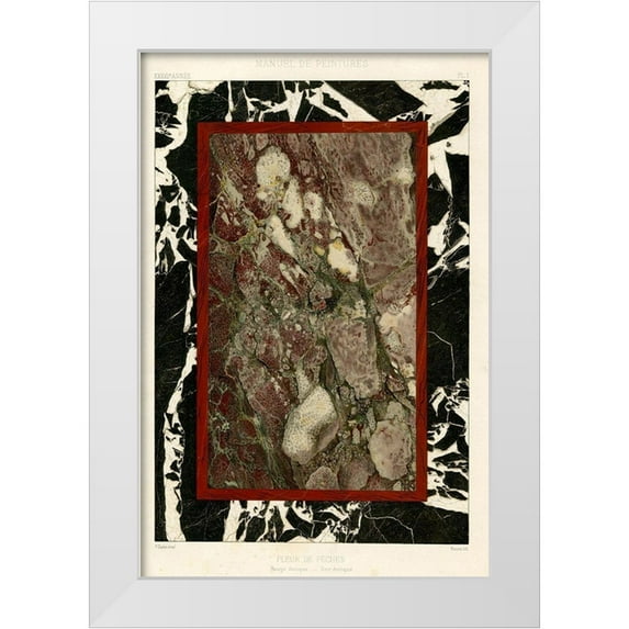 Baxter Mill Archive 13x18 White Modern Wood Framed Museum Art Print Titled - Marble Varieties III