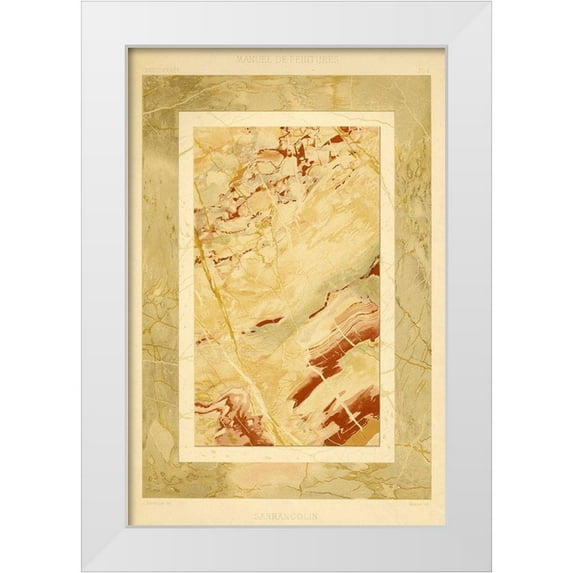 Baxter Mill Archive 13x18 White Modern Wood Framed Museum Art Print Titled - Marble Varieties II