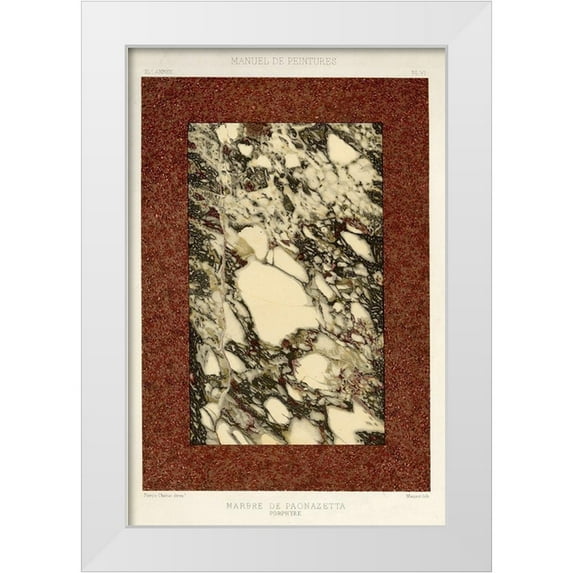 Baxter Mill Archive 17x24 White Modern Wood Framed Museum Art Print Titled - Marble Varieties V