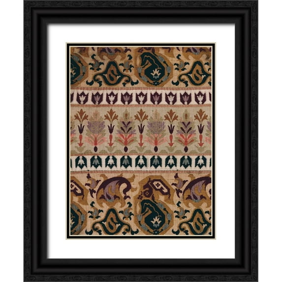 Baxter Mill Archive 19x24 Black Ornate Wood Framed with Double Matting Museum Art Print Titled - Kilim Detail I