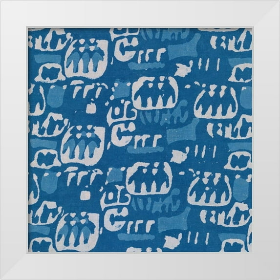 Baxter Mill Archive 26x26 White Modern Wood Framed Museum Art Print Titled - Blue Batik I