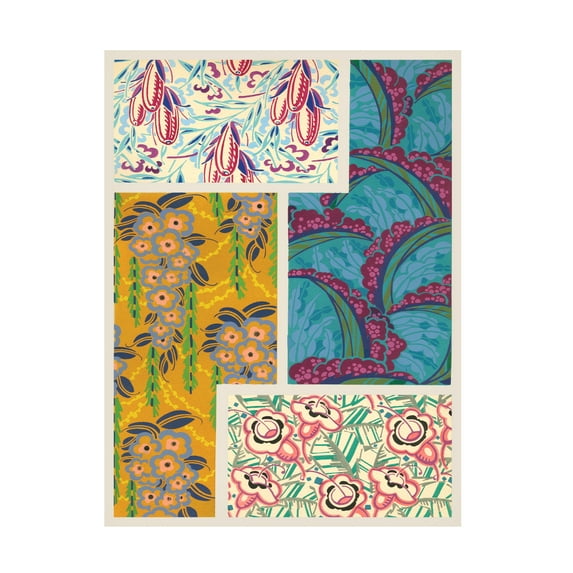 Baxter Mill Archive 'Art Deco Florals III' Canvas Art