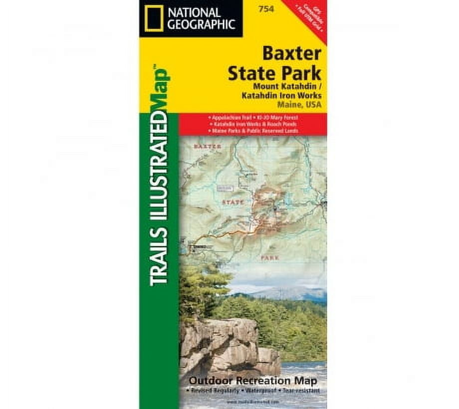 Baxter State Park Trail Map - Walmart.com