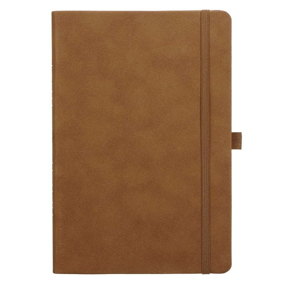 Baxter Undated Daily Planner Daily, Weekly, Monthly, Academic Organizer, Dot Grid Notebook for Time Management, Productivity, Priorities, Goals, Gratitude Journal, Brown Faux Leather