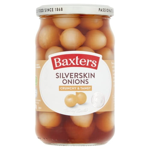 Baxters Tangy Silverskin Onions 440g, British Import (Pack of 2)