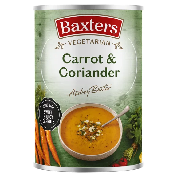 Baxters Vegetarian Carrot & Coriander Soup - 400g (0.88lbs)
