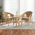 thumbnail image 1 of Baxton Studio Abbey Modern Bohemian Natural Brown Antique Rattan 3-Piece Living Room Set, 1 of 7
