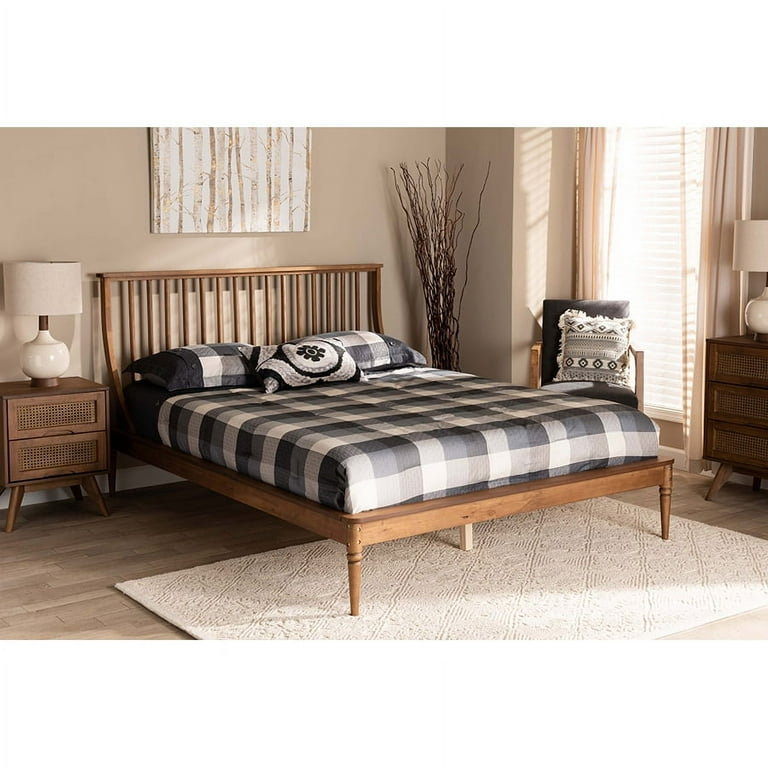 Baxton Studio Abel Classic and Traditional Transitional Walnut Brown Finished Wood King Size Platform Bed Baxton Studio Abel Classic and Traditional Transitional Walnut Brown Finished Wood King Size Platform Bed