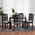 thumbnail image 1 of Baxton Studio Abigail Modern Grey Fabric and Dark Brown Finished Wood 5-Piece Dining Set, 1 of 10