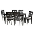 thumbnail image 1 of Baxton Studio Abigail Gray Fabric and Dark Brown Wood 7-Piece Dining Set, 1 of 6