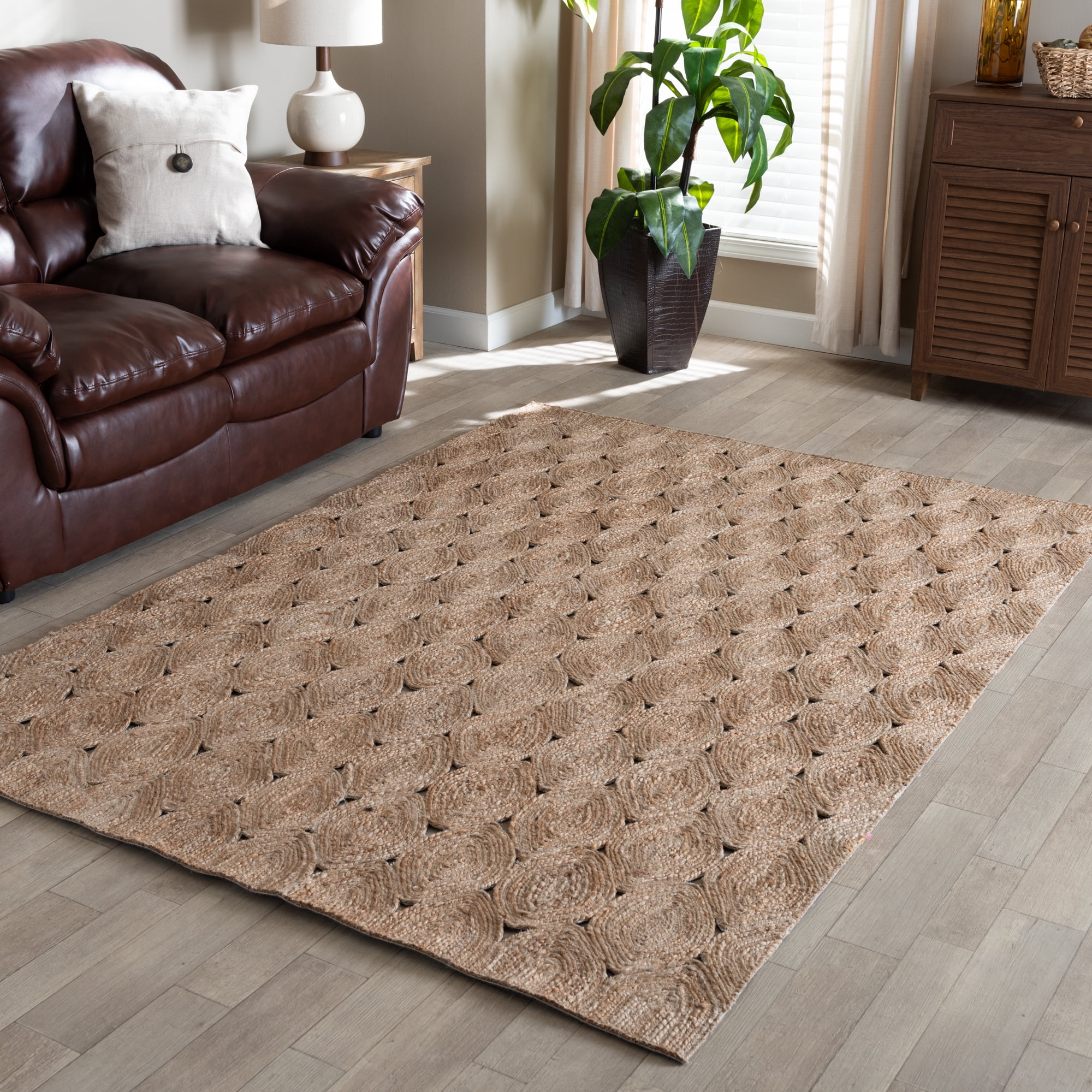 Baxton Studio Addis Modern and Contemporary Handwoven Hemp Area Rug