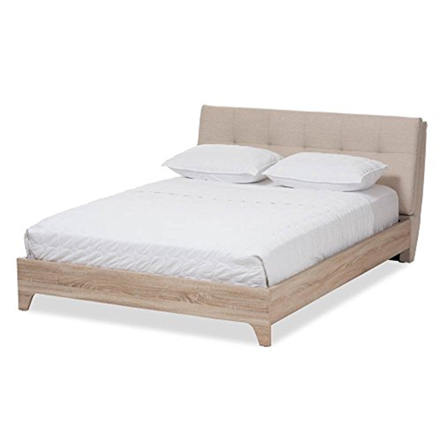 Baxton Studio Adelia Mid-Century Platform Bed, Multiple Sizes, Multiple ...
