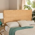 thumbnail image 1 of Baxton Studio Adelyn Modern Bohemian Natural Brown Rattan and Mahogany Wood Queen Size Headboard, 1 of 8