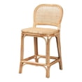 thumbnail image 1 of Baxton Studio Adrena Modern Bohemian Natural Brown Rattan Counter Stool, 1 of 10