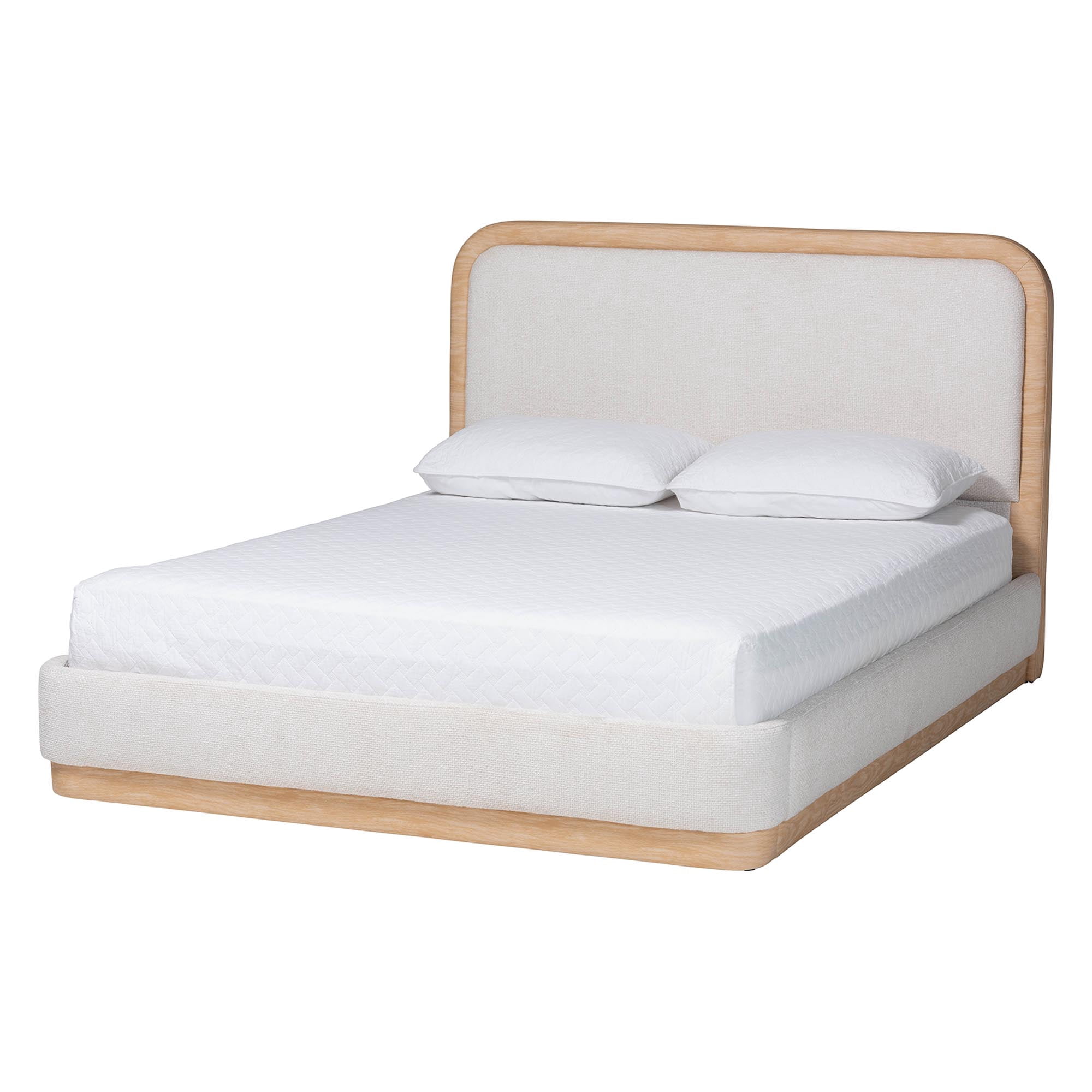 Baxton Studio Aiman Modern Platform Bed, Queen, Beige