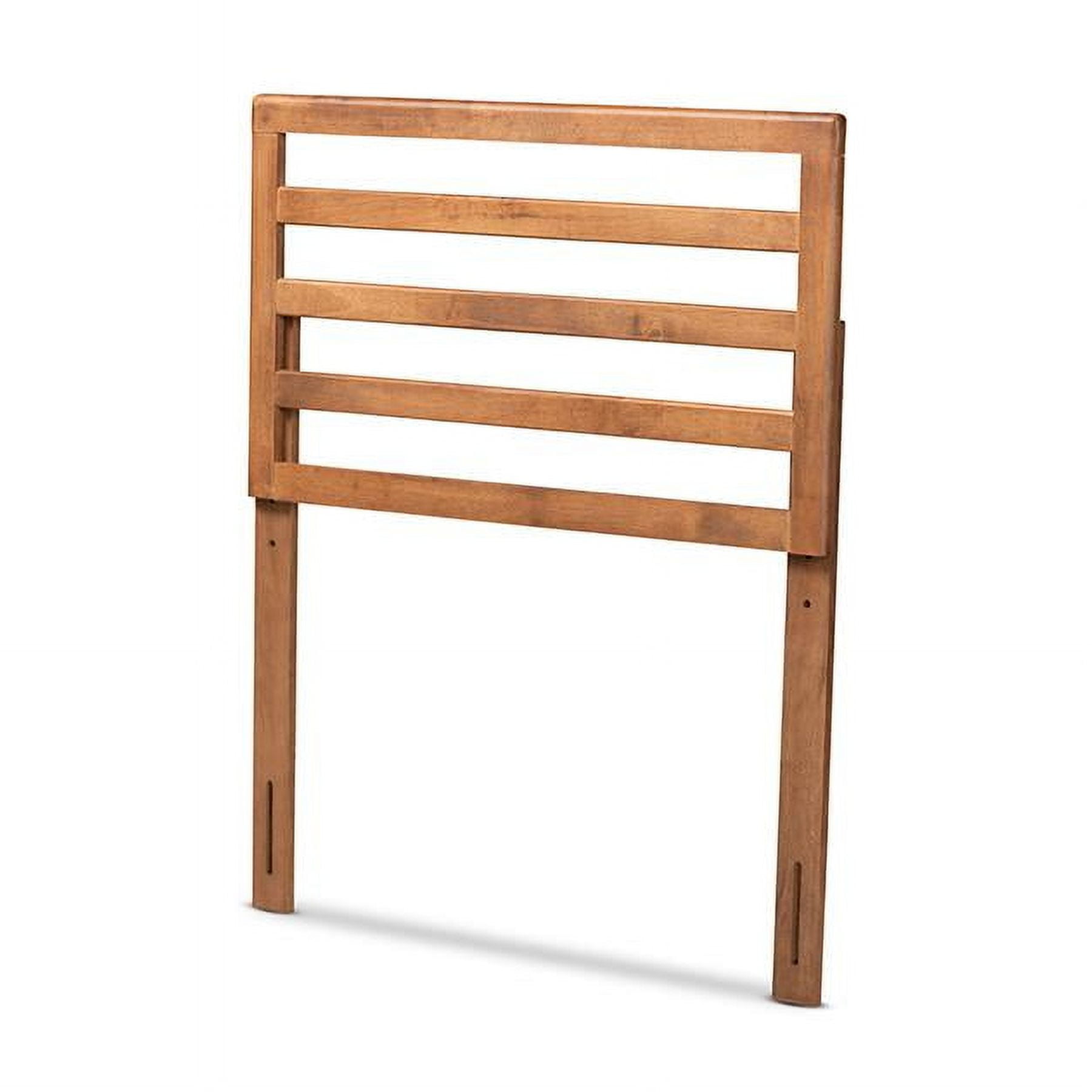 Ash Walnut Wood Twin Size Slatted Headboard