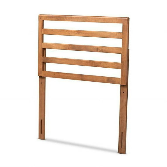 Baxton Studio Akemi Modern and Contemporary Ash Walnut Finished Wood Twin Size Headboard