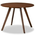 thumbnail image 1 of Baxton Studio Alana 39.40" Round Splayed Legs Dining Table with Assembly Required, Walnut Brown, 1 of 6