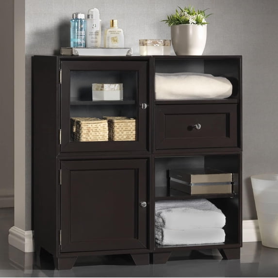 Wholesale Interiors RT244-OCC Alaska Dark Brown Modular Storage Cabinet