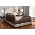 thumbnail image 1 of Baxton Studio Alesha Modern and Contemporary Beige Fabric Upholstered King Size Bed, 1 of 6