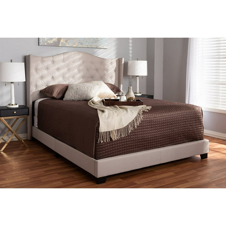 Baxton Studio Alesha Modern and Contemporary Charcoal Grey Fabric Upholstered King Size Bed Baxton Studio Alesha Modern and Contemporary Charcoal Grey Fabric Upholstered King Size Bed