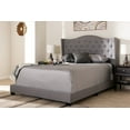 thumbnail image 1 of Baxton Studio Alesha Modern and Contemporary Grey Fabric Upholstered King Size Bed, 1 of 6