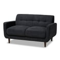 thumbnail image 1 of Baxton Studio Allister Dark Grey Fabric Upholstered Loveseat, 1 of 9