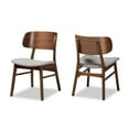 thumbnail image 1 of Baxton Studio Alston Mid-Century Modern Grey Fabric Upholstered and Walnut Brown Finished Wood 2-Piece Dining Chair Set, 1 of 7