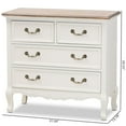thumbnail image 1 of Baxton Studio Amalie 4-Drawer Accent Dresser in White and Oak Finished, 1 of 10