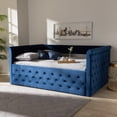 thumbnail image 1 of Baxton Studio Amaya Modern and Contemporary Navy Blue Velvet Fabric Upholstered Queen Size Daybed, 1 of 9