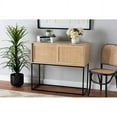 thumbnail image 1 of Baxton Studio Amelia Mid-Century Modern Transitional Natural Brown Finished Wood and Natural Rattan Sideboard Buffet, 1 of 7