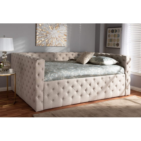 Baxton Studio Anabella Modern and Contemporary Fabric Upholstered Daybed