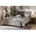 thumbnail image 1 of Baxton Studio Annalisa Transitional Fabric Tufted Upholstered Bed, Full, Grey/Black, 1 of 9