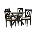 thumbnail image 1 of Baxton Studio April Sand Fabric and Dark Brown Finished Wood 5-Piece Dining Set, 1 of 21