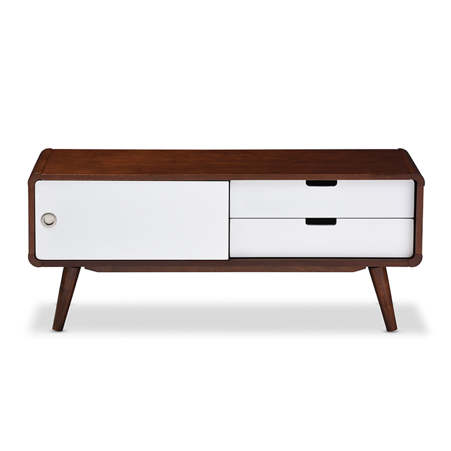 Baxton Studio Armani Mid Century Two Tone 2 Drawer With Sliding