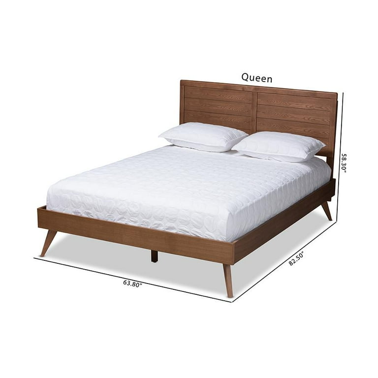 Baxton Studio Artemis Mid-Century Modern Walnut Brown Finished Wood King Size Platform Bed Baxton Studio Artemis Mid-Century Modern Walnut Brown Finished Wood King Size Platform Bed