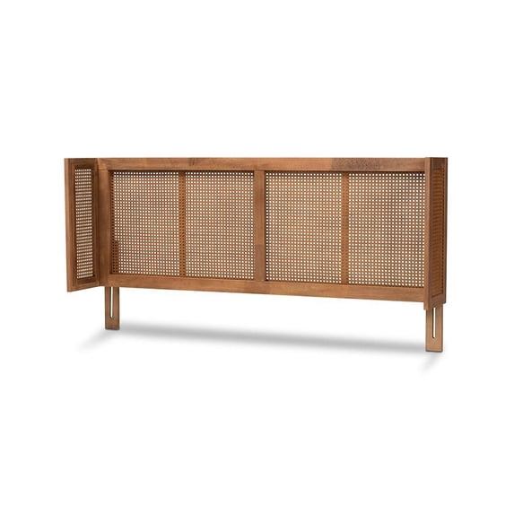 Baxton Studio Rina King Size Ash Brown Finished Wood Headboard