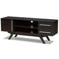 thumbnail image 1 of Baxton Studio Ashfield Mid-Century Modern Dark Brown Finished Wood TV Stand, 1 of 10