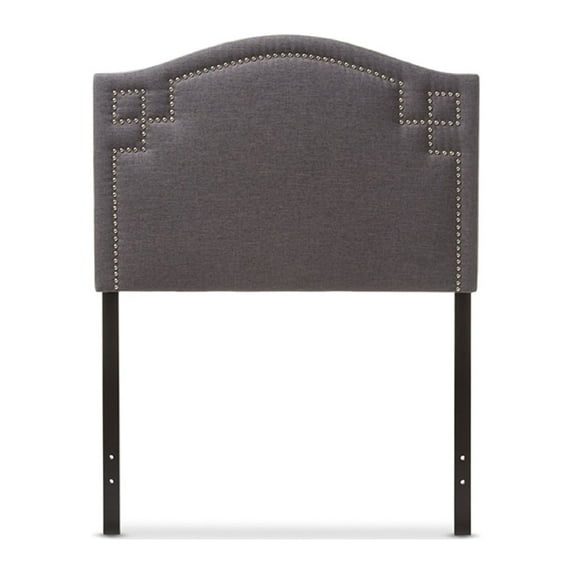 Baxton Studio Aubrey Modern and Contemporary Dark Grey Fabric Upholstered Twin Size Headboard,Wholesale Interiors