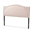 thumbnail image 1 of Baxton Studio Aubrey Modern and Contemporary Light Pink Velvet Fabric Upholstered Queen Size Headboard,Wholesale, 1 of 7