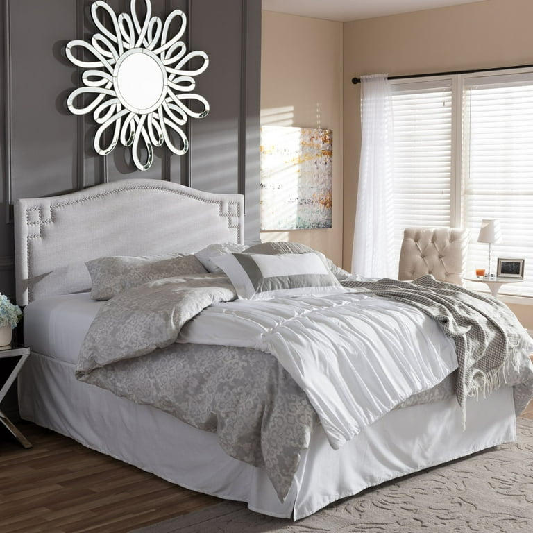 Baxton Studio Aubrey Modern and Contemporary Grayish Beige Fabric Upholstered King Size Headboard Baxton Studio Aubrey Modern and Contemporary Grayish Beige Fabric Upholstered King Size Headboard