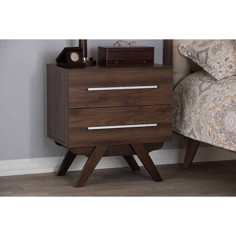 Baxton Studio Auburn Mid Century Modern Walnut Brown Finished Wood