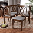 thumbnail image 1 of Baxton Studio Augustine Modern and Contemporary Grey Fabric Upholstered and Walnut Brown Finished Wood 4-Piece Dining Chair Set, 1 of 7
